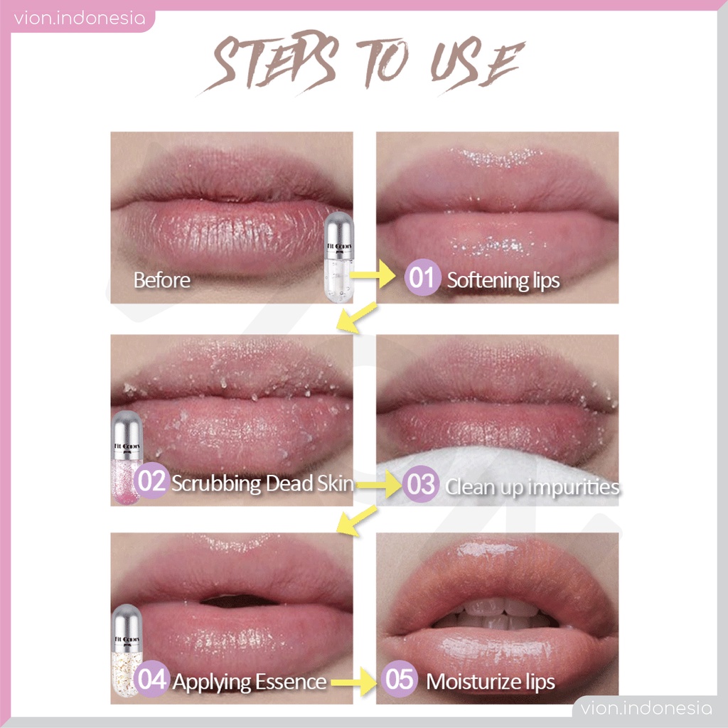 FIT COLORS Glitter Capsule Lip Care Moisturising Pelembab Bibir Cantik Original FC003