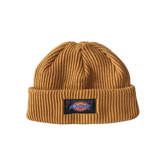 Short beanie hat dickies premium.kuning busuk brand dickies original premium warna mustard