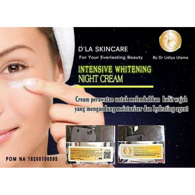 intensive whitening night cream D'La skincare