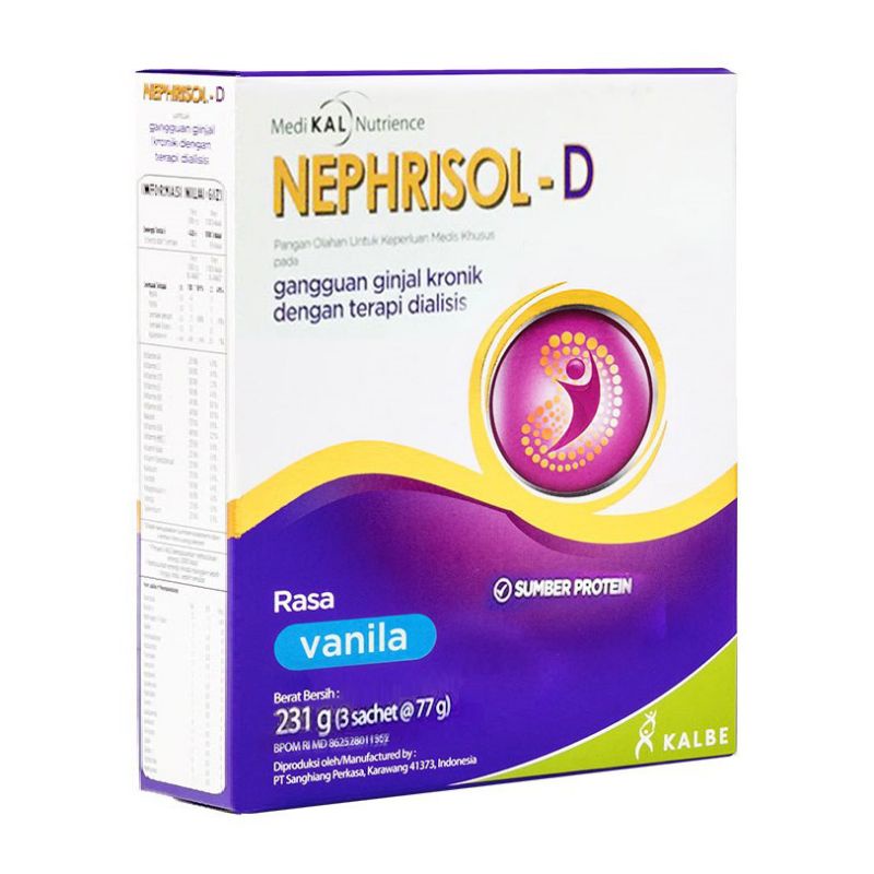 

Susu bubuk Nephrisol-D 231gr vanila