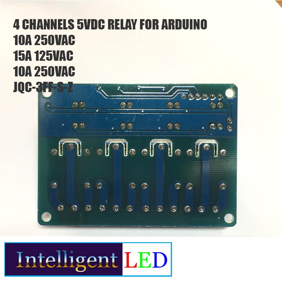 4 Channels Relay 5VDC for Arduino - JQC-3FF-S-Z Relay