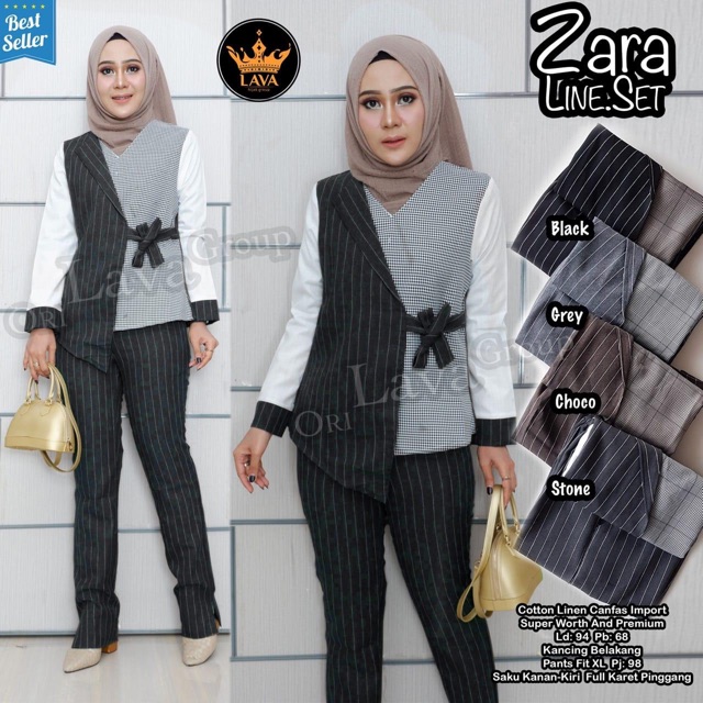 Zara Line set BY lava | Shopee Indonesia