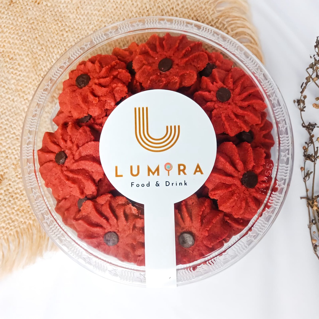 

Kue Lebaran Kering Red Velvet Cookies Premium