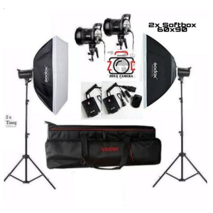 TERLARIS-PRODUK PAKET GODOX SK300II SK-300II LIGHTING STUDIO SET WITH OCTAGON SK 300II