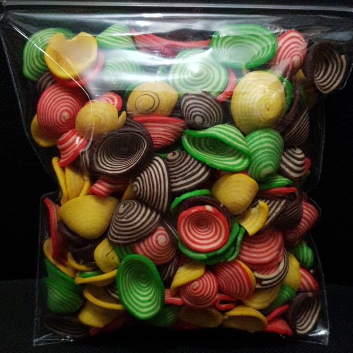

Snack Kuping Gajah Mini Mix warna 250 gram