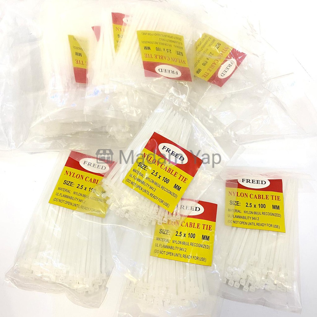 Kabel Ties Tis 10 cm - Nylon Cable Tie 100 mm - Kabel Pengikat Pengait