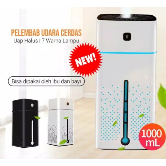 Humidifier Air Aromaterapi Difuser Pelembab Penjernih Udara Air Purifier Atomizer 1000ml-YOYOSOO