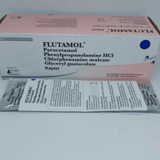 FLUTAMOL STRIP Obat Demam Batuk Pilek Flu 10 Tablet