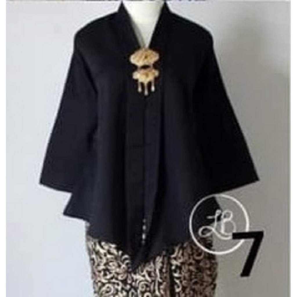 Kebaya Modern Kutubaru Atasan Kebaya Wisuda Floy Aneka PIlihan Warna-ATASAN HITAM