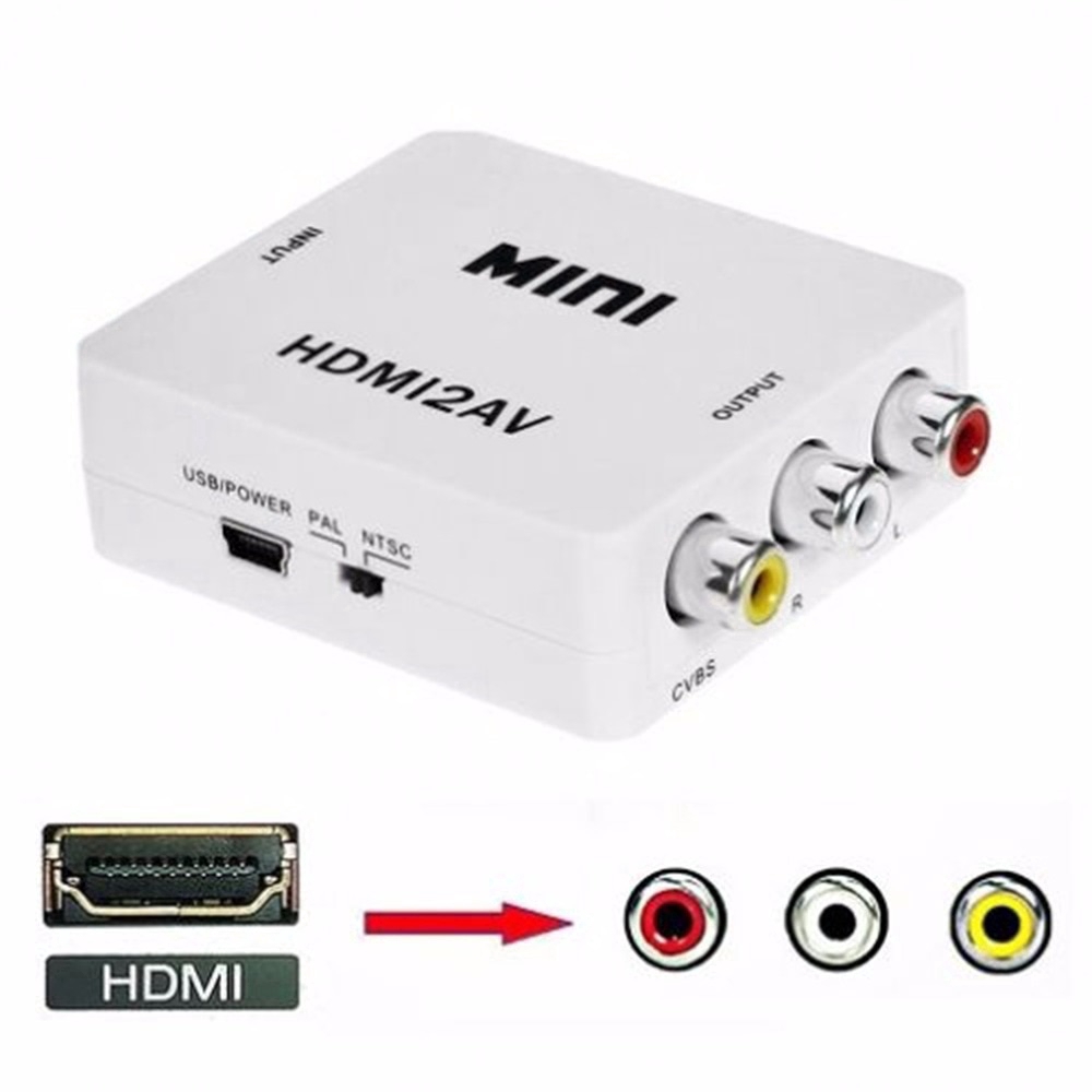 HDMI Ke RCA AV / CVSB L / R Adaptor Konverter Video HD