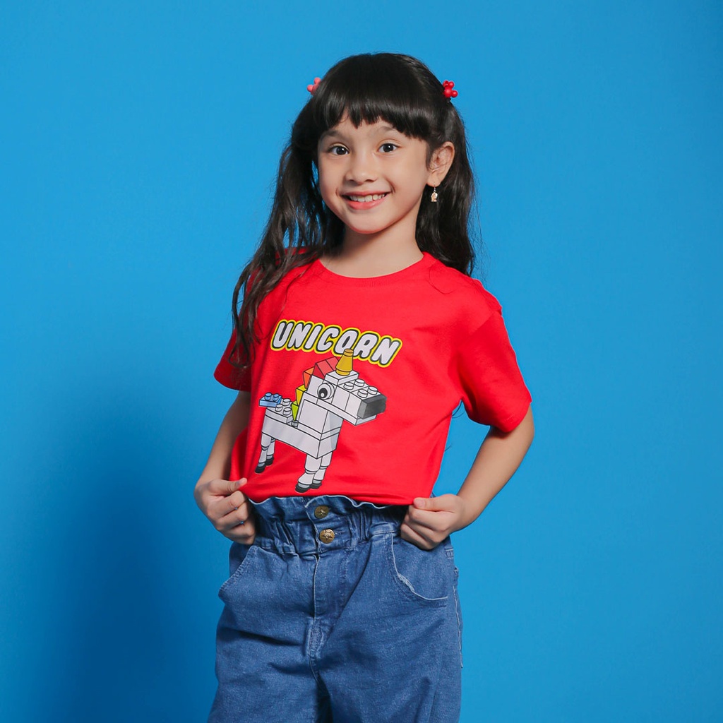 Kaos Distro Anak Premium Cotton 24s Lego Unicorn