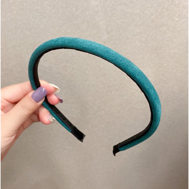 Bando Tipis Simpel Korea Bahan Suede / Bando Poni Wanita Caleb