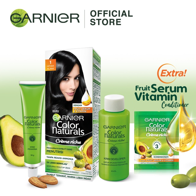 Garnier Color Natural Express Hitam - 2pcs