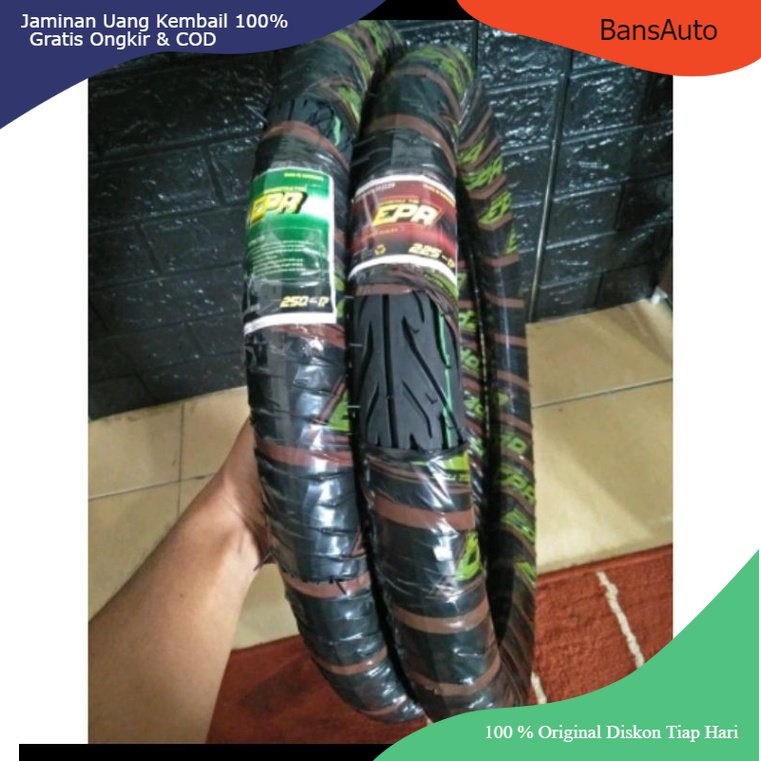Sepasang Ban Motor Bebek Ring 17 ukuran 225-17 & 250-17 Merk EPR