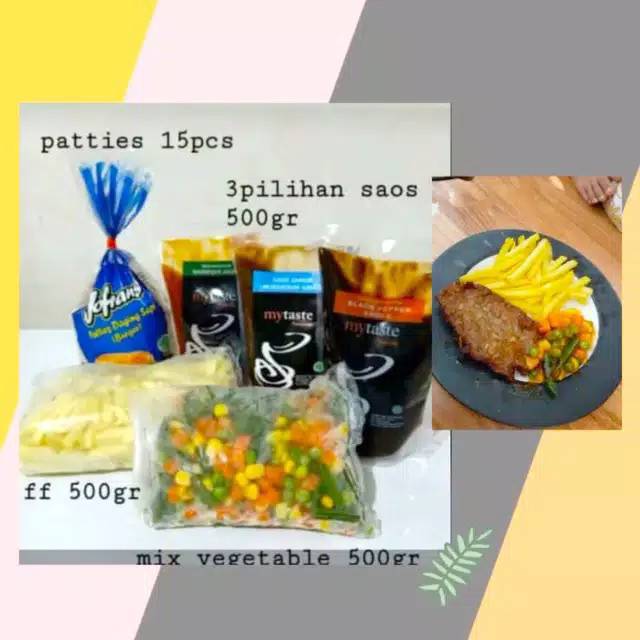 

Paket steak merakyatttt isi 15 porsi