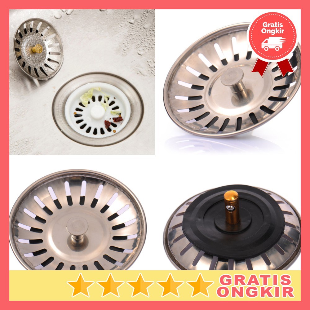 Saringan Penutup Tutup Lubang Bak Cuci Piring Sink Filter 7.8 x 3.1 cm - Saringan penutup menutup lu