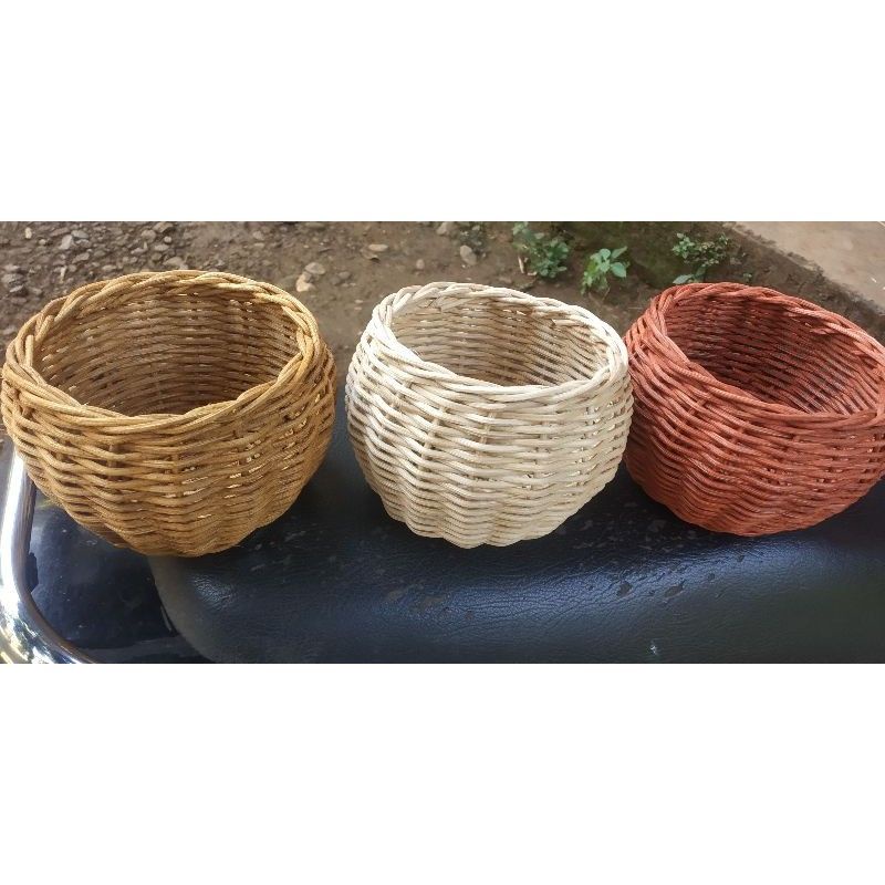 Vas bunga rotan/pot rotan besar