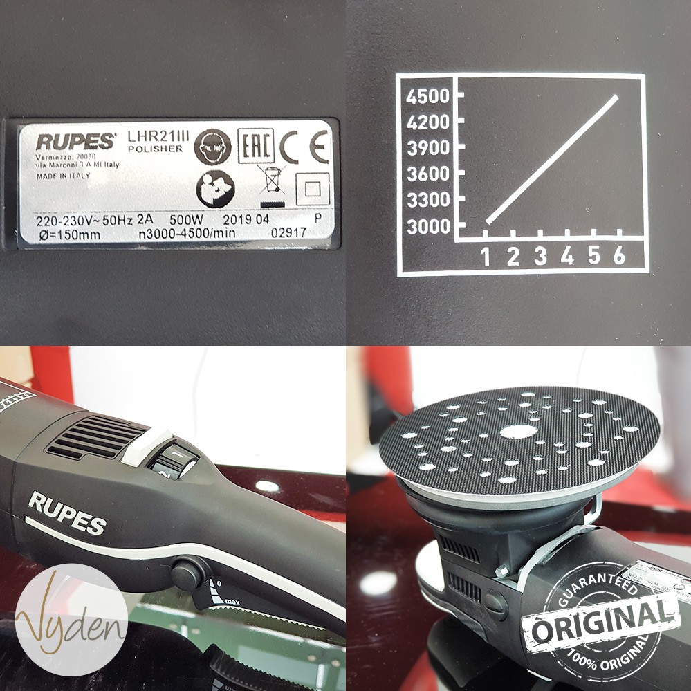 RUPES LHR 21 MARK III UNIT ONLY LHR21 Mesin Poles Dual Action Long Stroke Garansi Resmi  MURAH