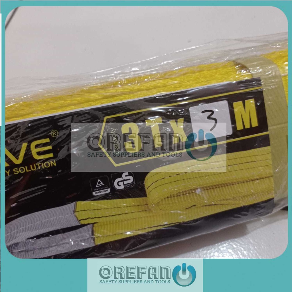 WEBBING SLING BELT 3TON X 3METER LIFTING SLINGS WEBING 3T X 3M GOSAVE-8