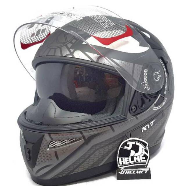 Helm KYT K2 Rider Seri Corak Spiderman Black gunmet Doff