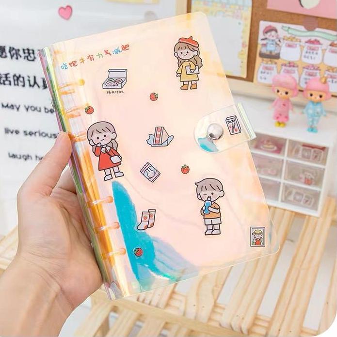 

[PRODUK DKDWE] [THE UNIVERSE] Buku Binder A6 6 Ring Transparan Binder Cover Notebook Binder Hologram - ST005 YLF