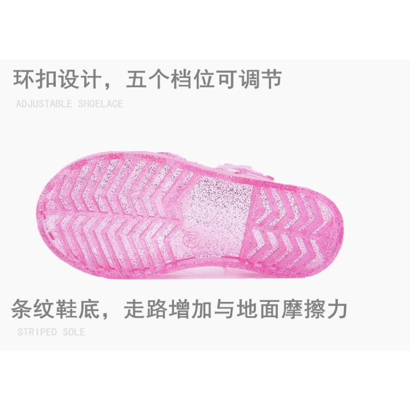 kids meisha jelly transparant blink/meisha jelly shoes anak/sandal jelly kids/sandal karet anti slip/sandal kekinian korea/jelly shoes import/sepatu sandal slippers/sepatu lucu anak