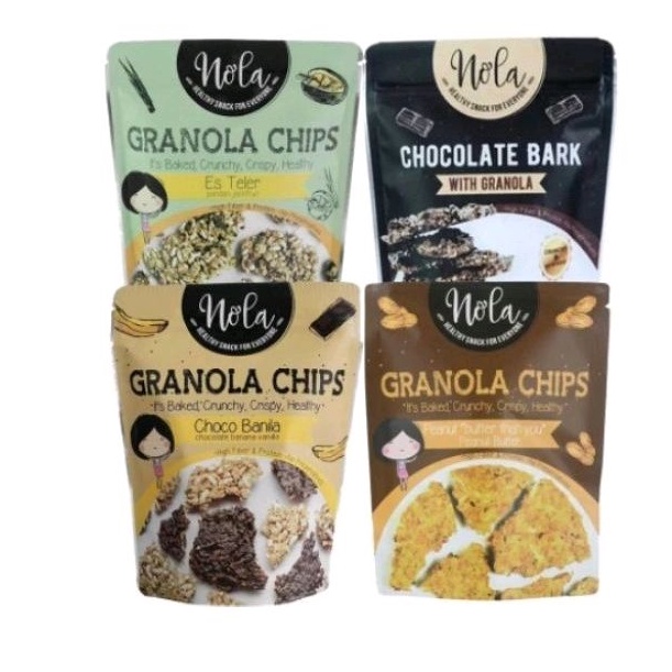 

NOLA HEALTHY SNACK FOR EVERYONE GRANOLA CHIPS Cemilan Sehat 100grm