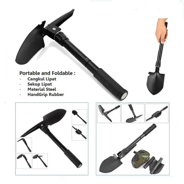 SEKOP CANGKUL PACUL LIPAT GERGAJI MINI PORTABLE SHOVEL KEMAH BERKEBUN