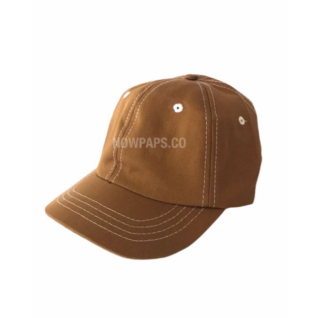 baseball 6panel caps polos lidah pendek coklat bordir premium distro brand style unisex/baseball Lidah pendek premium