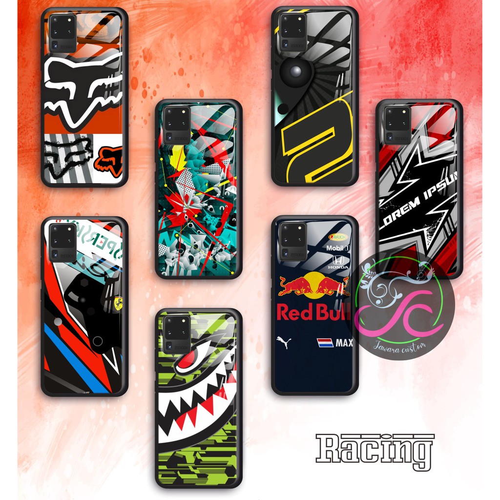 Back case glass RACING Vivo Y91 Y17 Y12 Y15 Y93 Y95 Y81 Y83 Y71 Y53 y20 Y30 Y50 V17 Y11 JW1044