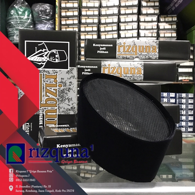 SONGKOK RIZQUNA FULL AC / SONGKOK HITAM