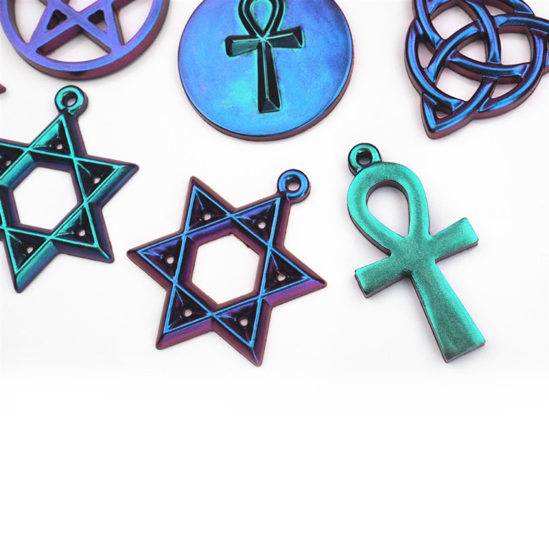 SIY  Magic Hexagram Spiritual Amulet Pendant Resin Casting Mold Celtics Pentagrams Pentacle Star Mold Jewelry Making Tools