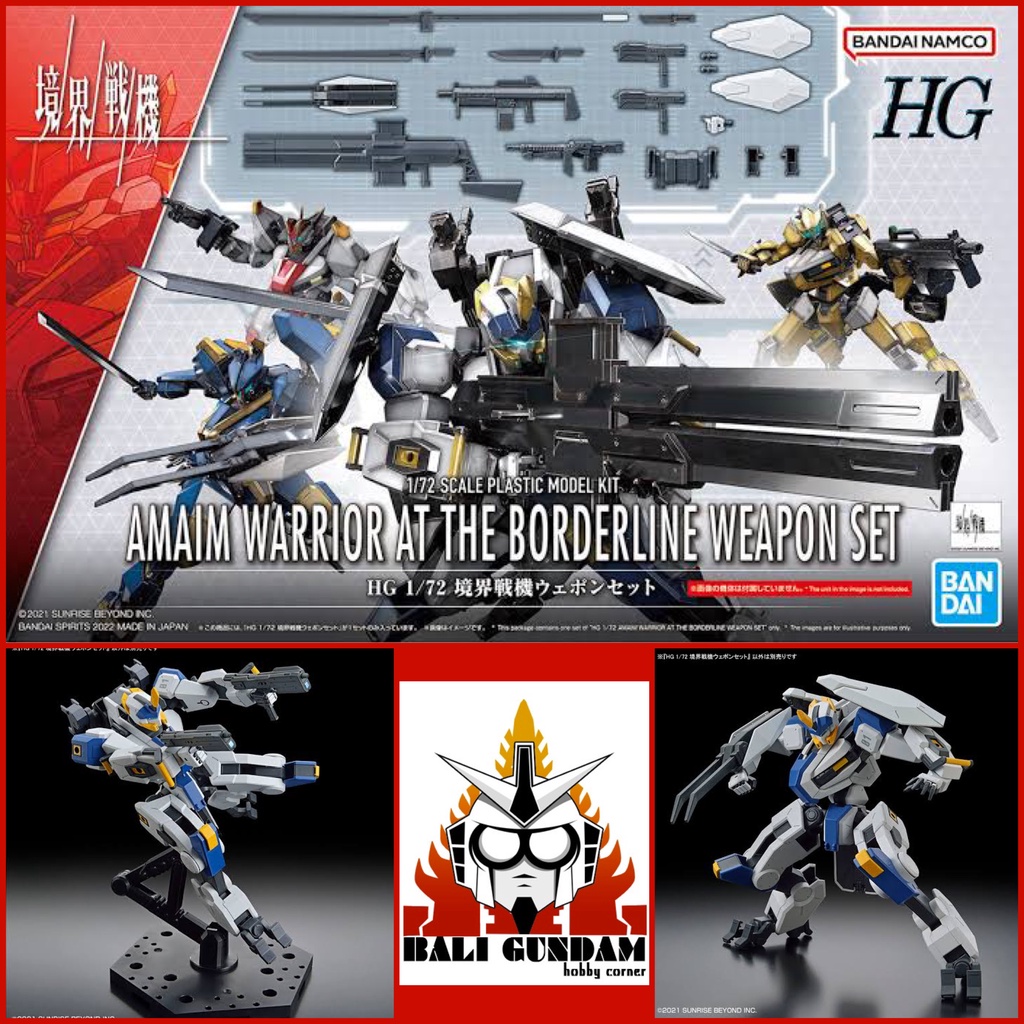 KYOUKAI SENKI HG 1/72 AMAIM WARRIOR AT THE BORDERLINE WEAPON SET Bali Gundam Hobby Corner Bandai Ori