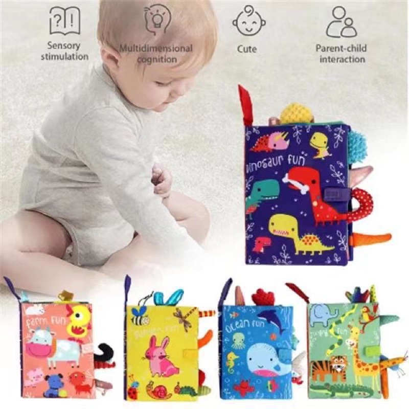 SOFTBOOK ANIMAL TAIL SENSORY STIMULATION / SOFTBOOK BUKU BAYI