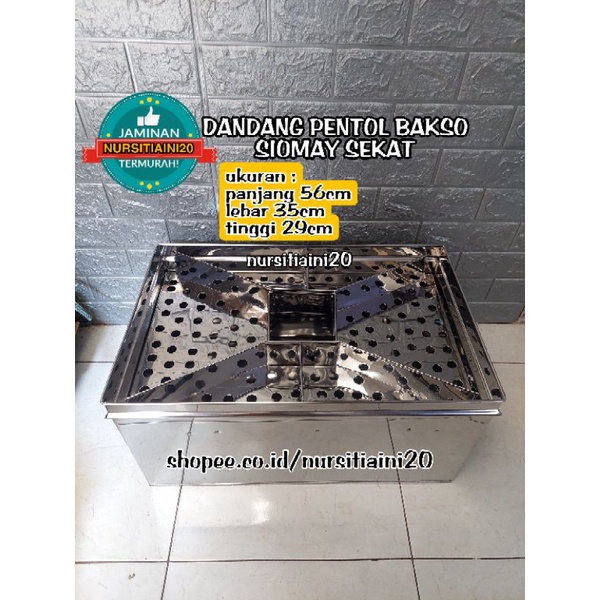 Dandang bakso sekat Dandang pentol bakso jumbo 56cm stainless