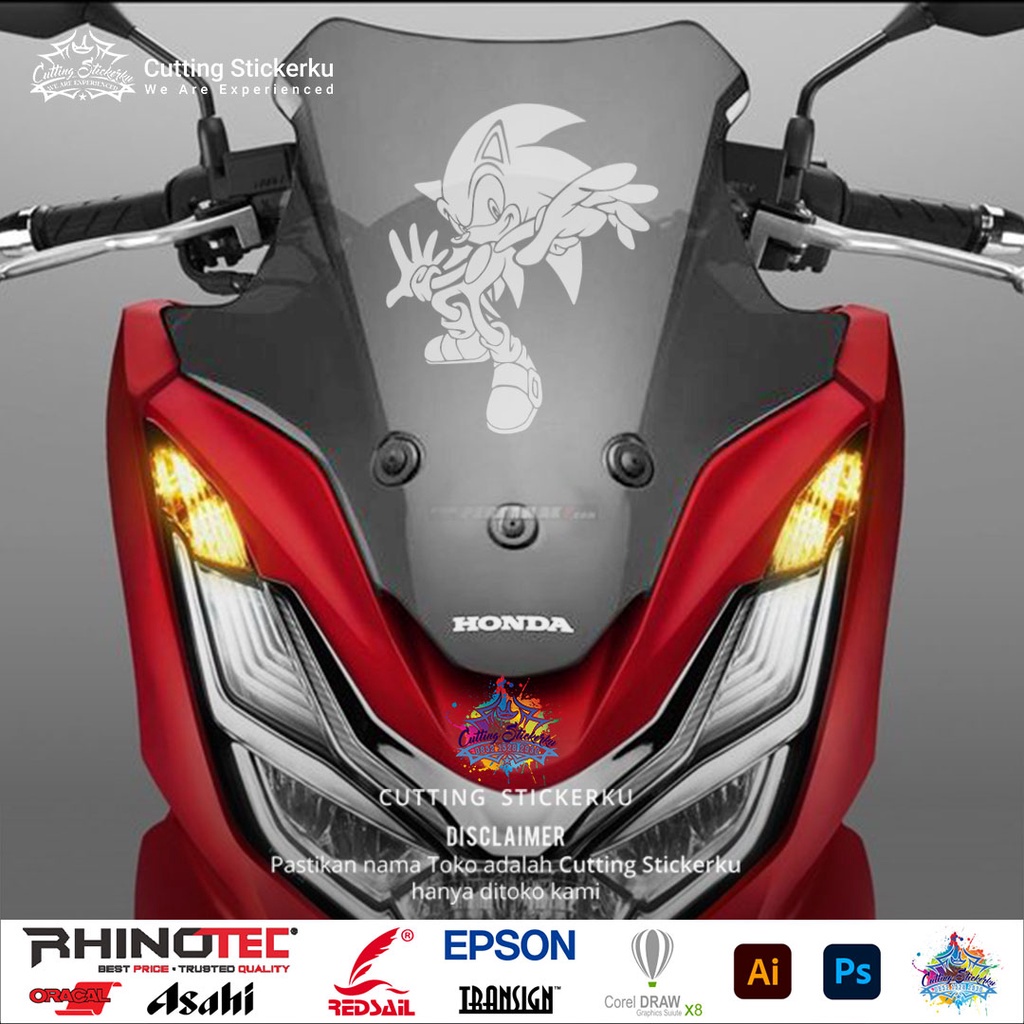 Cutting Stiker Sonic Hedgehog Variasi Motor Mobil Sticker Timbul Keren Nyala Dasbor Spakbor Visor Body Kaca Helm Laptop Hologram Reflective Tahan Air Bodi Samping Nama Scoopy Vario Beat NMAX PCX Vespa Aesthetic Pickup Anime Windshield Kustom Modif