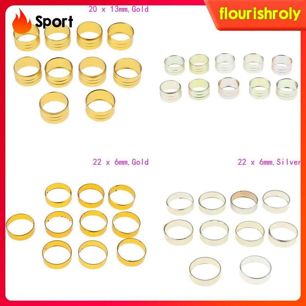 (Rolysport) 10pcs Ring Shaft Tongkat Jalan Warna Silver / Gold 20mm 22mm