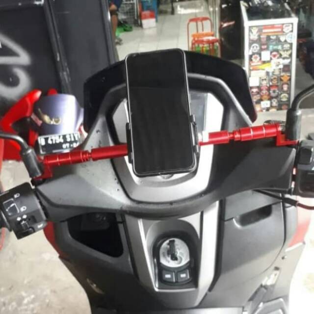 PAKET Stabilizer Stang dan holder hp dudukan hp anti slip Yamaha NMAX 2020-2022 motobar