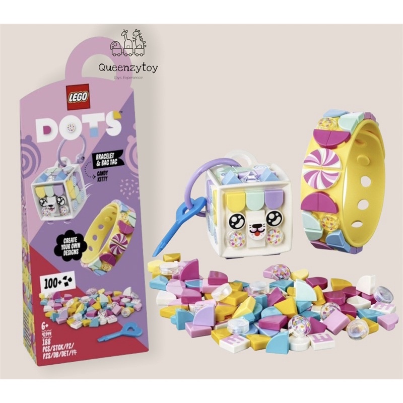 Lego Dots 41944 Candy Kitty Bracelet & Bag Tag Gelang Lego
