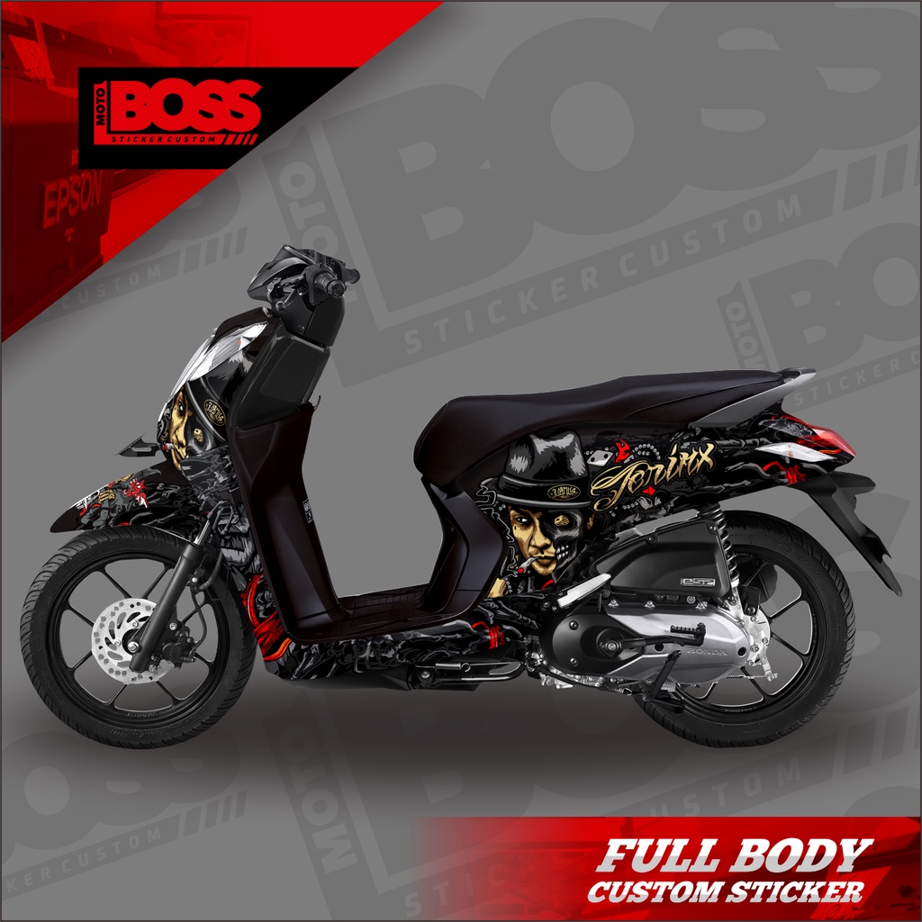 Decal Sticker Honda Genio Full Body Stiker Decal Honda Genio Striping Full Body Honda Genio Motif Je
