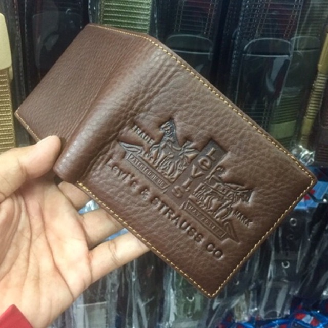 dompet cowok model lipat biasa bahan kulit asli impor berkualitas jenis kulit basah ukuran standar 12,9cm