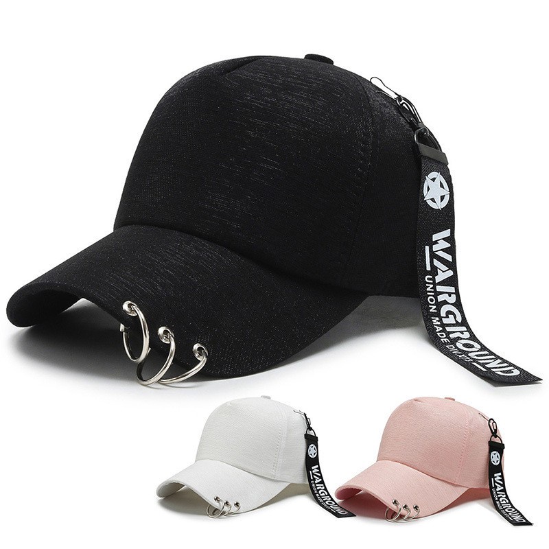 Topi baseball Korea streamer hip-hop Topi Untuk Wanita visor Topi casual Liar hipster street cap Untuk Pria Topi