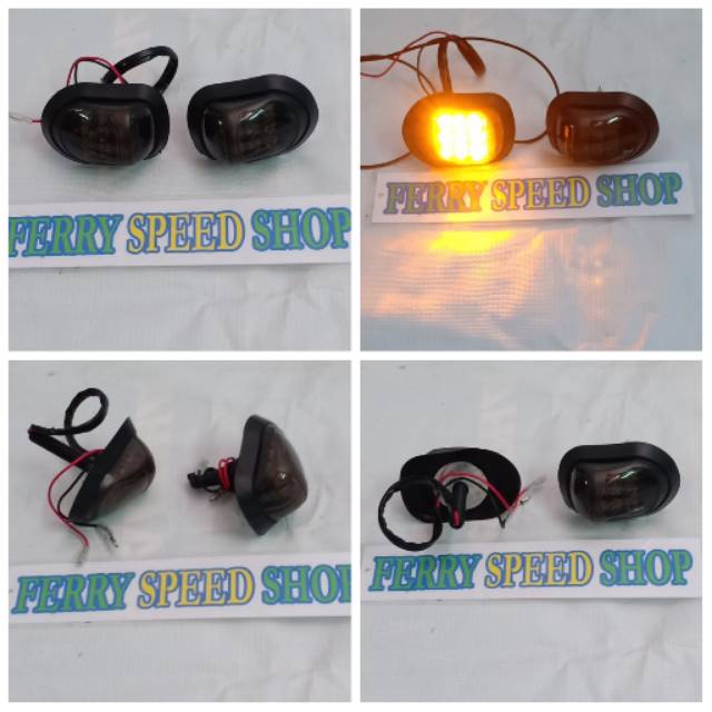 LAMPU SEN SEIN LED TEMPEL OVAL / SEIN SEN LED FIRING SEN  LED MODEL TEMPEL R25 CBR R15 NINJA GSX 150