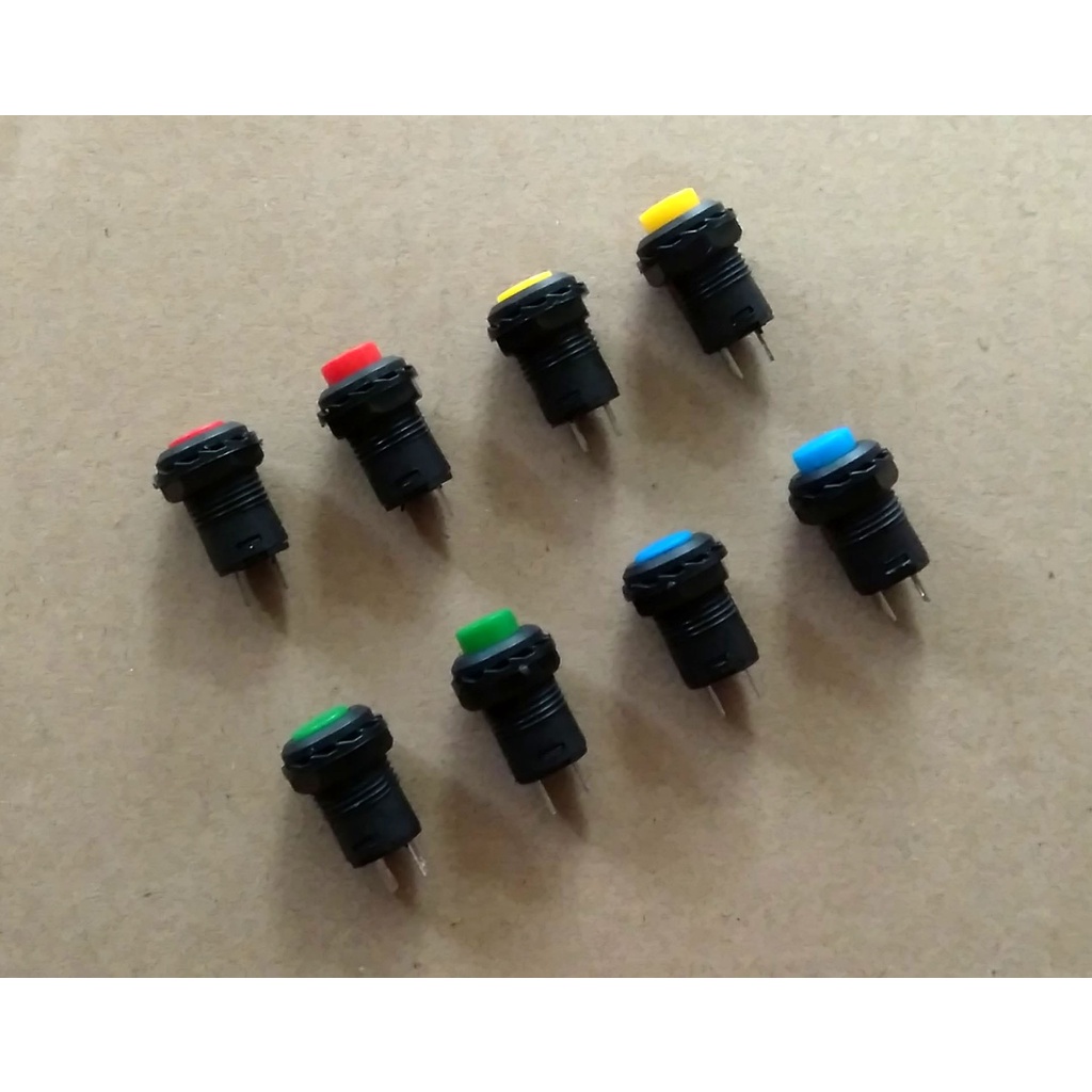 Jual Push On Off Button Switch Tombol On Off Warna Merah Kuning Hijau ...