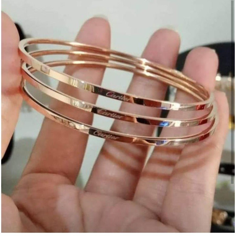 GELANG KERONCONG TITANIUM WANITA FASHION ANTI KARAT BLINK BLINK