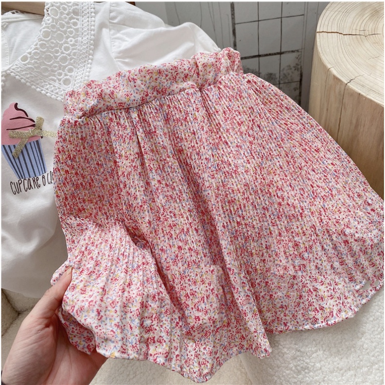 babyfit 3-8thn setelan ice cream rok baju anak perempuan import al-0522r