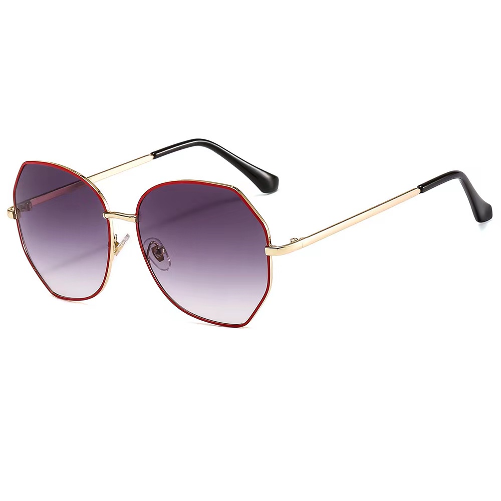 Kacamata Fashion Wanita Korean Style Anti Uv - Kacamata Pantai-Ka-58 Merah Abu