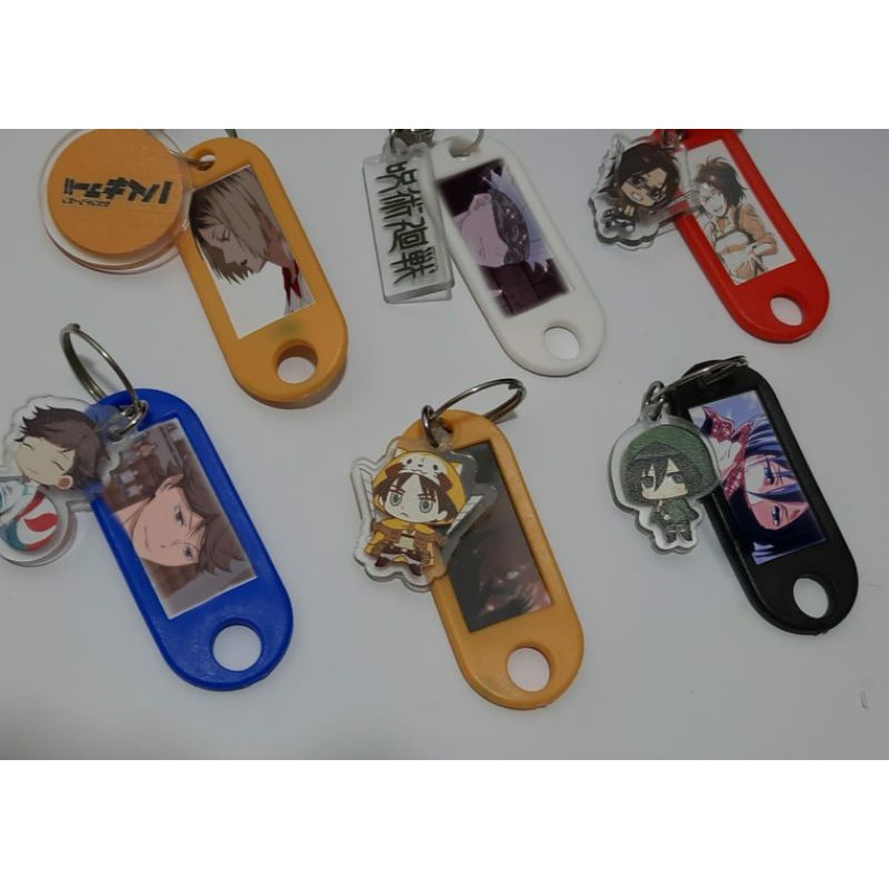 anime akrilik & keyring / necklace custom chara attack on titan haikyuu jujutsu kaisen hanako