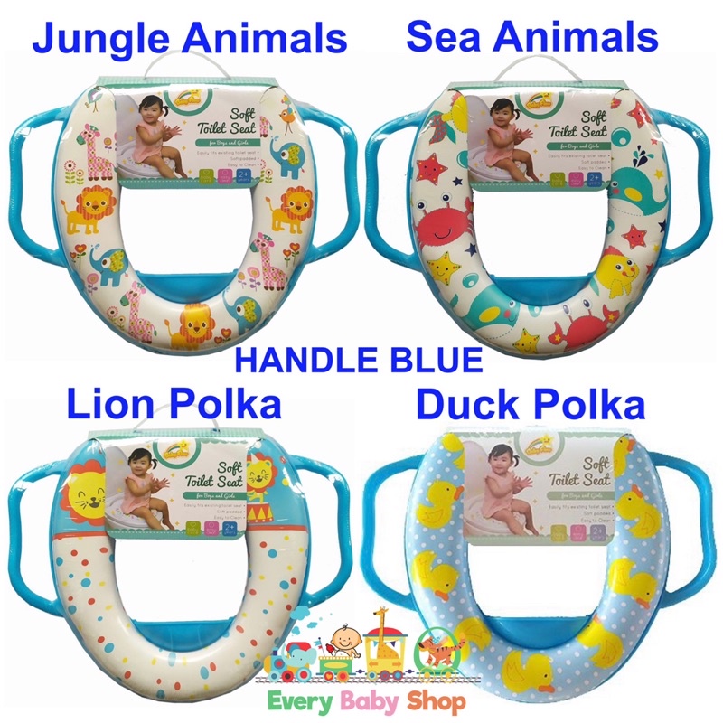 FL059 BABY FLOW SOFT POTTY TOILET SEAT RING CLOSET WITH HANDLE Alas Dudukan Portable Training Anak