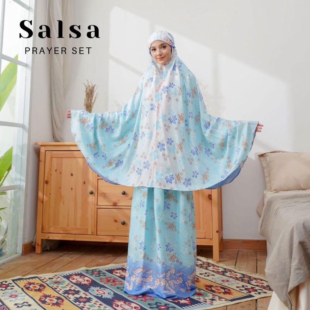 mukena salsa /  mukena dewasa motif bahan rayon